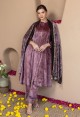 PINK VELVET DUPATTA SET